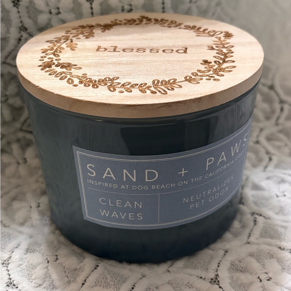 Clean Waves Sand + Paws Blue Candle Two Wick
